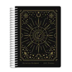 2023 stampa personalizzata carta a spirale quaderno diario diario copertina stella d'oro giornaliero settimanale mensile Organizer Planner Notebook