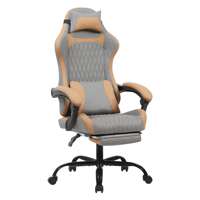 Chaise de jeu ergonomique en cuir PU pour bureau avec repose-pieds massant, Silla Gamer, dossier haut réglable, vérin à gaz 3 positions
