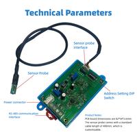 Módulo de Sensor de Velocidad del Viento Compacto de 12V CC, Sonda de Alta Sensibilidad, RS485 Modbus RTU, Bajo Consumo, Rango de 0-25ms, Respuesta Rápida para HVAC