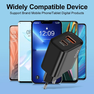Phổ phụ kiện di động 55W USB Một 25W + PD Loại C 30W chúng tôi EU Power adapter thông minh Điện thoại di động USB tường sạc - Product Image 3