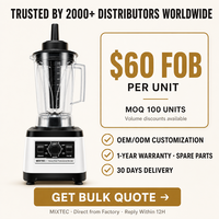 Mixeur Commercial d'Entrée de Gamme 1,8 L pour Petits Cafés, Kiosques à Jus, Food Trucks – Vente en Gros, OEM, ODM – Mixeur de Comptoir