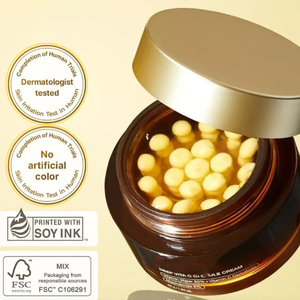 Crème hydratante pour le visage à la vitamine C, à la nicotinamide et à l'huile de jojoba, crème dorée anti-âge, anti-rides, anti-taches - Product Image 5