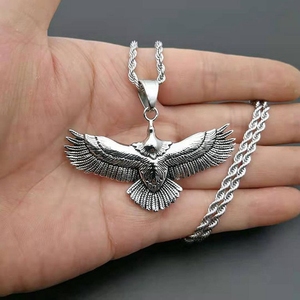 MANZHEN Open Wings Eagle Pendant Necklace MANZHEN Open Wings Eagle Pendant Necklace