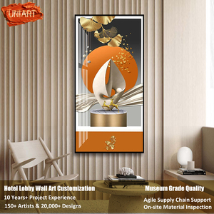 UNART Dipinto <span class=keywords><strong>su</strong></span> <span class=keywords><strong>Tela</strong></span> Nordico Astratto Geometrico in Cristallo di Porcellana Murale Moderno per Soggiorno Poster <span class=keywords><strong>Stampe</strong></span> da Parete Decorazioni Moderne per la Casa - Product Image 6