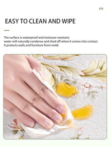 Eco-friendly <strong>PVC</strong> Self Adhesive Floral Contact Paper High-quality <strong>PVC</strong> Vintage pink Botanical Wallpaper - Product Image 5