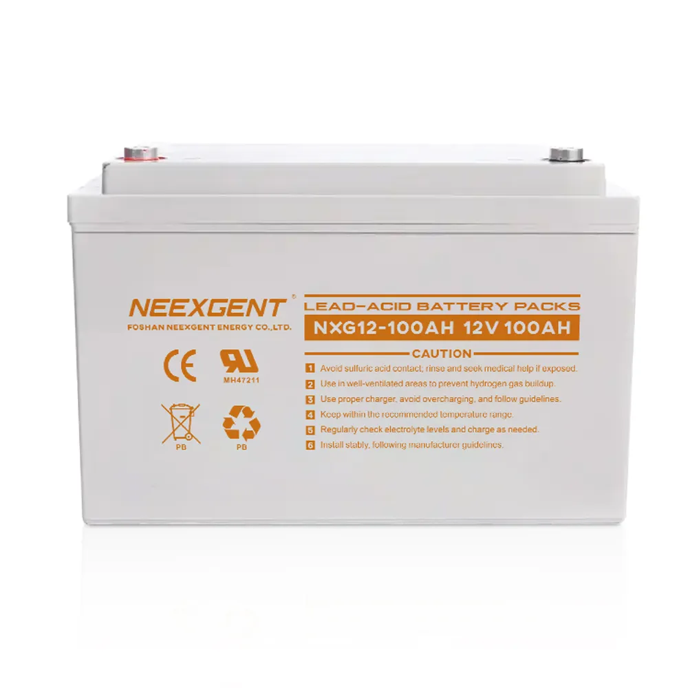 Batterie gel à cycle profond 12v 100ah batterie rechargeable au plomb pour véhicules électriques