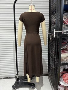SHENZHU ZA Abito Lungo Elegante a Costine con Scollo a V e Maniche Corte, Nuova Collezione Primavera 2026 da Donna 4174038 - Product Image 6