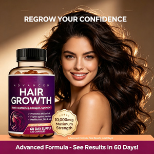 LUVVITA Capsule <span class=keywords><strong>per</strong></span> <span class=keywords><strong>Capelli</strong></span> Biologiche Personalizzate all'Ingrosso, Vitamine alla <span class=keywords><strong>Biotina</strong></span> <span class=keywords><strong>per</strong></span> <span class=keywords><strong>Capelli</strong></span> Più Folti, <span class=keywords><strong>per</strong></span> Adolescenti e Donne Adulte, 60 Capsule OEM - Product Image 4