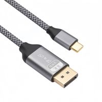 Cable USB-C a DisplayPort Macho a Macho, 8K 60Hz, Blindaje de Aluminio, Transmisión de Audio y Video para Laptop