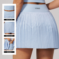 Ensemble de sport respirant anti-exposition FBQ9586 pour femme, jupe plissée de tennis été 2026