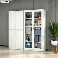 Armoire de rangement basse JIUSHUN de style moderne en acier verrouillable pour dossiers, données de bureau et archivage de bons financiers