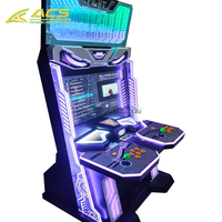Machine d'arcade de combat ACS, cabinet vertical de 32 pouces, commandes par joystick et boutons.