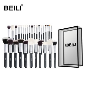 Venta al por mayor logotipo personalizado Morph polvo suave mezcla de pelo natural de lujo 30 piezas mango de madera negra juego de brochas de maquillaje - Product Image 2