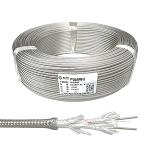 كابل قياس درجة الحرارة العالية SO28SP-XC-K-20-SLE حتى 100 درجة مئوية، 2*20AWG، مزود بدرع من الألياف السيراميكية، مزدوج حراري، تصنيع حسب الطلب (OEM/ODM) - Product Image 1