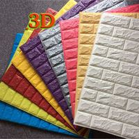 Carreaux de sol en pierre naturelle, papier peint en brique rouge de Chine, décoration murale 3D, papier peint mural 3D de dessin animé