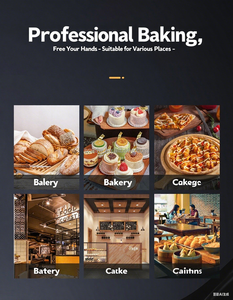 เตาอบแก๊สไฟฟ้า3ชั้น9ถาด3ชั้นสำหรับอบขนมปังเค้กพิซซ่าทาร์ตไข่ในเบเกอรี่ - Product Image 6