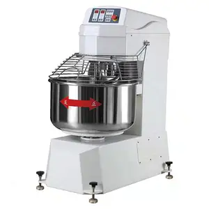 Commercial Double Speed Bread Pizza Dough Mixer Industrial Baking Equipment Spiral Mixer 25 Kg 80 L Wooden Box Motor GC Provided
