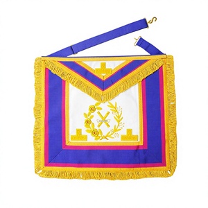 ผ้ากันเปื้อนปักลายเมสันขายส่ง รุ่น Mark Grand Full Dress ทำจากหนังแกะ - Product Image 1