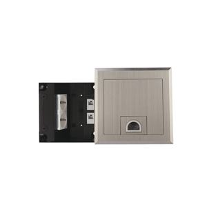 Boîtier de plancher surélevé encastrable avec couvercle à fermeture douce et ports modulaires d'alimentation et de données - Product Image 4