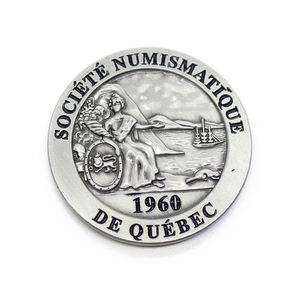 Pièce de monnaie souvenir en alliage de zinc 2D de l'usine de Zhongshan, pièce de monnaie chrétienne DE QUEBEC 1960 - Product Image 1