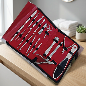 12pcs Professional Stainless Steel Manicure <b>Kit</b> 10-in-1 <b>Nail</b> Clipper Luxurious Travel Case Accessories for Premium <b>Nail</b> Care - Product Image 3