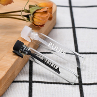 Flacons en verre miniatures de 1 ml et 2 ml avec bouchon en plastique, tubes à parfum vides, flacons d'échantillons pour présentation