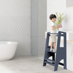 Taburete escalonado de madera, torre de pie, Torre pequeña para niños pequeños, ayudante de cocina, silla plegable Montessori de madera, Torre Inclinada - Product Image 5