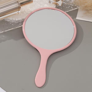 Zonyin新款大尺寸圆形手持化妆镜16 * 27厘米塑料旅行镜，带美发定制标志 - Product Image 6