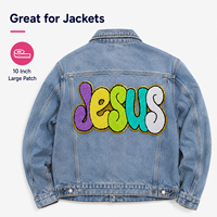 Set de Parches de Chenilla Personalizados con Frases Inspiradoras Religiosas, Letras Religiosas, Dios es Bueno, para Chaquetas, Bolsos, Regalos para Eventos, Proveedor OEM ODM