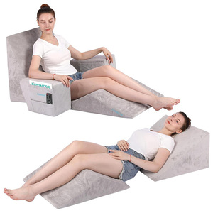 Du Babo Orthopedic Bed <b>Wedge</b> Pillow <b>Set</b> Memory Foam Triangle Shape Pain Relief Cushions For Leg Support And Postoperative - Product Image 1