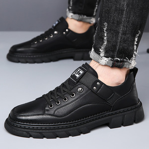 รองเท้าหนังลำลองผู้ชายสำหรับฤดูใบไม้ร่วง พื้นนุ่ม ส้นเตี้ย พื้นยาง รองเท้าสไตล์เดินเล่นสบายๆ - Product Image 4