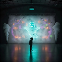 Projecteur de sol mural interactif à projection laser immersive d'hologramme pour parc à thème, écran antibrouillard pour Halloween