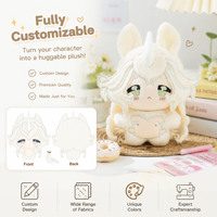 Peluche personnalisée OEM ODM en coton de 12 cm, personnage original OC, licorne, peluche anthro, design personnalisé, jouet en peluche animal poilu