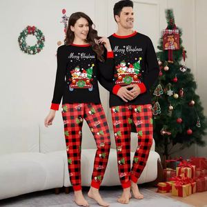 Pijamas Térmicos para Mujer, Ropa de Dormir con Estampado de Muñeco de Nieve y Árbol de Navidad, Ropa de Casa con Logotipo Frontal para Niños - Product Image 3
