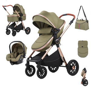 Cochecito de Bebé 3 en 1 y Silla de Auto <span class=keywords><strong>Plegable</strong></span>, Cochecito para Recién Nacidos, Cochecito Ligero, Portabebés - Product Image 1
