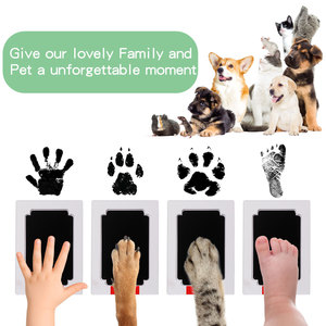 souvenirs <b>gifts</b> newborn Baby Handprints pet keepsake stamp Clean Touch Pet Paw Print Kit InkPad For Dogs - Product Image 2