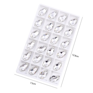 Strass à coudre OLeeya Premium, technique à dos plat, cristaux à coudre pour robes de mariée et vêtements de soirée - Product Image 3