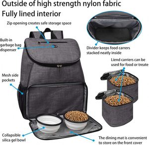 Bolsa de viaje para perros aprobada por aerolíneas, mochila para mascotas con bolsa de transporte para suministros, de fábrica BSCI. - Product Image 5