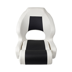 Asiento de cuero para barco de pesca con reposapiés plegable para yate y embarcación pesquera de uso universal - Product Image 1