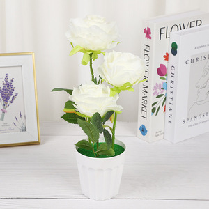 Rosas Artificiales Yiwu Datuo Florist, Juego de 3 Piezas, 20x30 cm, para Decoración del Hogar, Bodas, Plantas en Maceta - Product Image 4