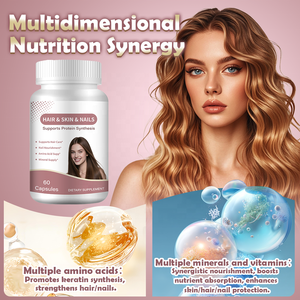 Capsules de biotine en gros OEM, supplément de L-cystéine et de L-méthionine avec certificat GMP <span class=keywords><strong>pour</strong></span> <span class=keywords><strong>la</strong></span> santé des cheveux, de <span class=keywords><strong>la</strong></span> <span class=keywords><strong>peau</strong></span> et des ongles - Product Image 2