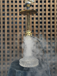 Set de Narguile de Resina Estilo Real con Detalles Metálicos y Tallado en Vidrio para Fumar Shisha en Bares Premium CHICHA - Product Image 5