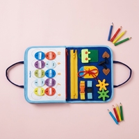 Livre sensoriel Montessori personnalisable en feutre pour la petite enfance, livre d'activités pour bébés, livre d'autocollants magiques pour l'apprentissage précoce, jouets pour enfants et tout-petits