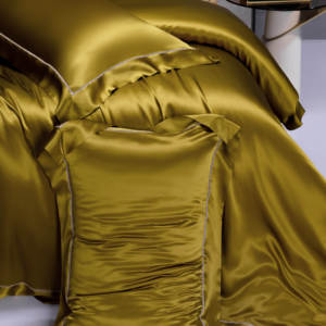 Ga Trải Giường Bằng Lụa Tơ Tằm Màu Trơn Bộ Chăn Ga Gối Lụa 100% Và Bộ Ga Trải Giường Bằng Lụa - Product Image 5