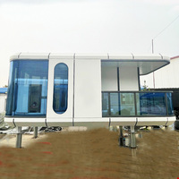 Maison capsule en acier préfabriquée personnalisée / Maisons mobiles préfabriquées résidentielles modulaires Maison préfabriquée