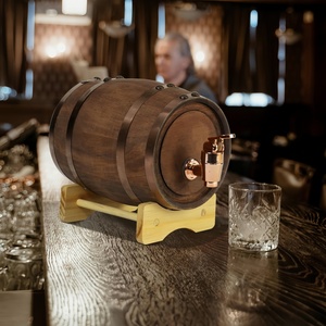 Fût en chêne avec support, fût à whisky en bois vintage, distributeur de bière, tequila, rhum, whisky, fûts pour la fabrication de vin - Product Image 2