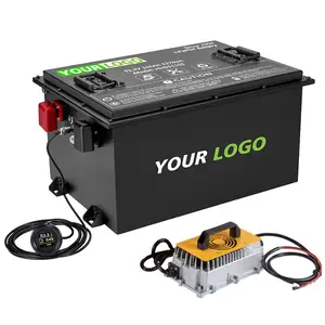 Wasserdichte Golf wagen batterie 36V 48V 51,2 V 60V 72V Lithium Golf autobatterie 72ah 105ah 160ah Lifepo4 Golf wagen batterie