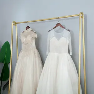 Heavy Duty Gold Hochzeits kleid Kleidung Display Rack Stand Regal für den Einzelhandel Boutique Hochzeit Braut geschäft Möbel