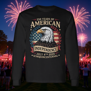 Camiseta de manga larga del 250 aniversario de América, Día de la Independencia 2026, Semicentenario - Product Image 3