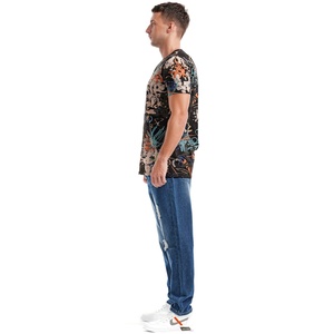 T-shirt Homme Vintage Effet Vieilli 2024 en Coton Lourd Tricoté avec Logo Personnalisé Style Rétro Streetwear Respirant Commande en Gros - Product Image 5